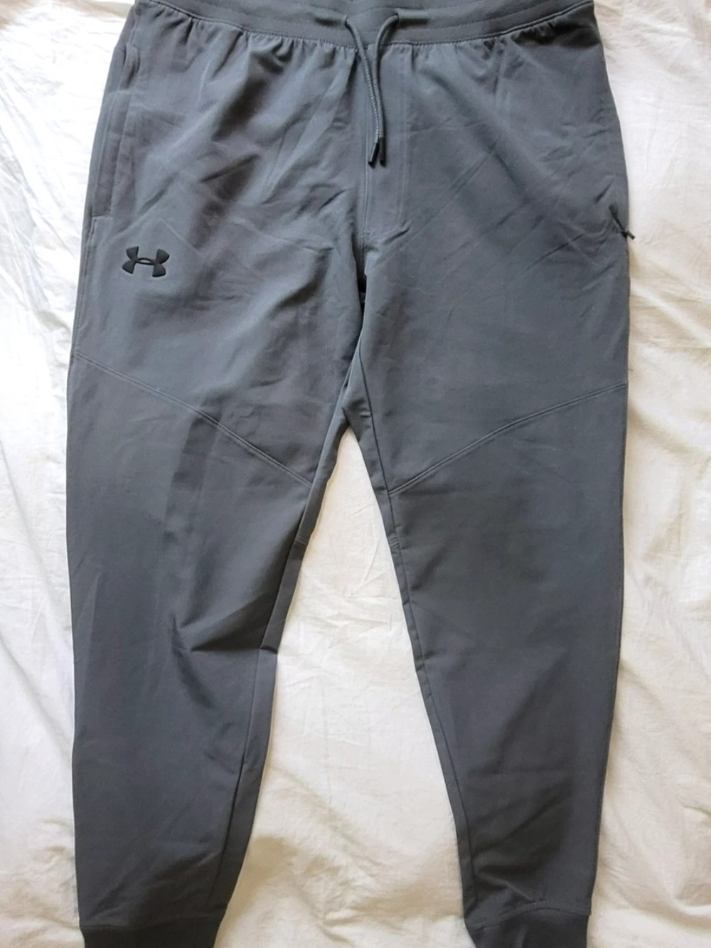 Mens Under Armour Fitted heat Gear Sweat Pants XL Gray Gym Wear Joggers